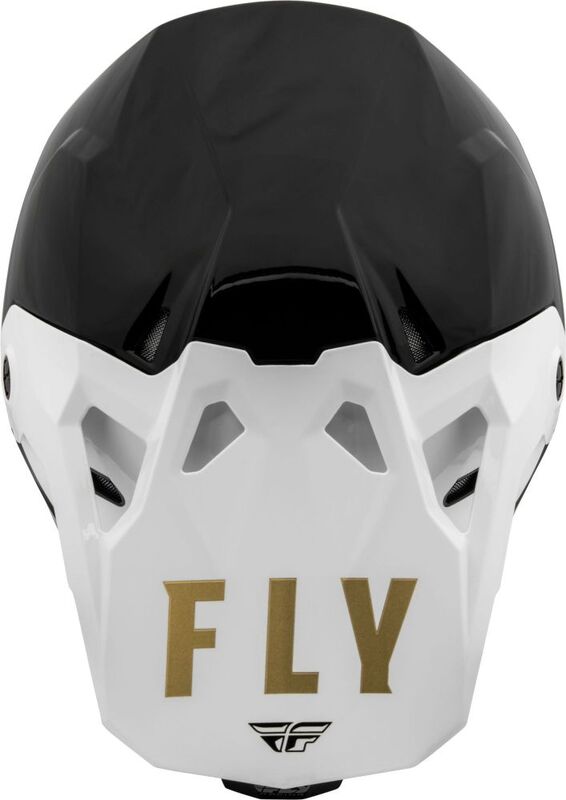 Capacete FLY RACING Formula CP Rush - Preto/Branco/Ouro