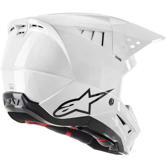 Alpinestar Capacete S-M5 Solid (ECE 22.06) Branco Brilhante