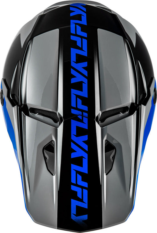 Capacete FLY RACING Kinetic Crest - Cinza/Preto/Azul