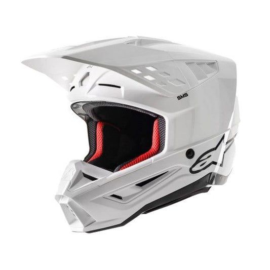 Alpinestar Capacete S-M5 Solid (ECE 22.06) Branco Brilhante