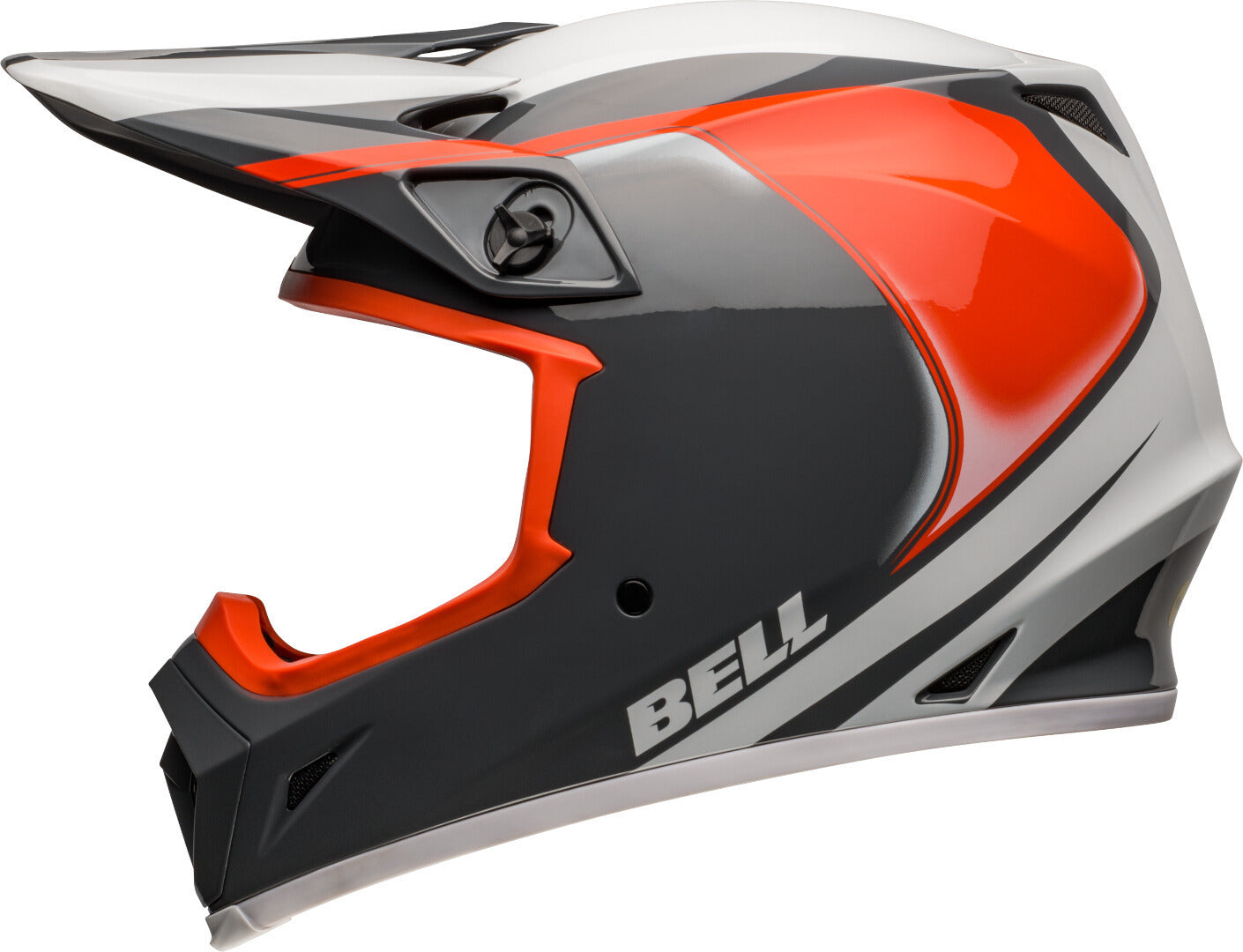 Capacete BELL MX-9 MIPS - Dart Gloss - Charcoal/Laranja