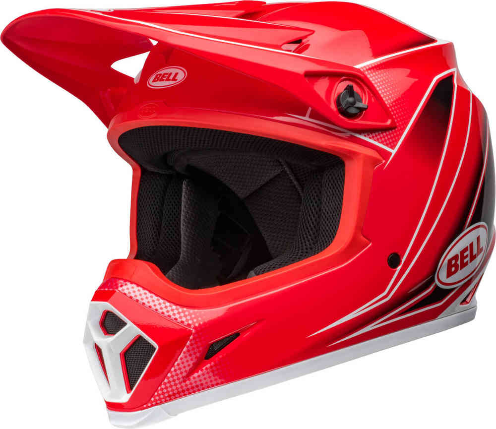 Capacete BELL MX-9 MIPS - Zone Gloss - Vermelho