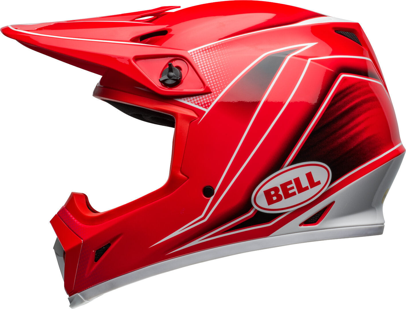 Capacete BELL MX-9 MIPS - Zone Gloss - Vermelho