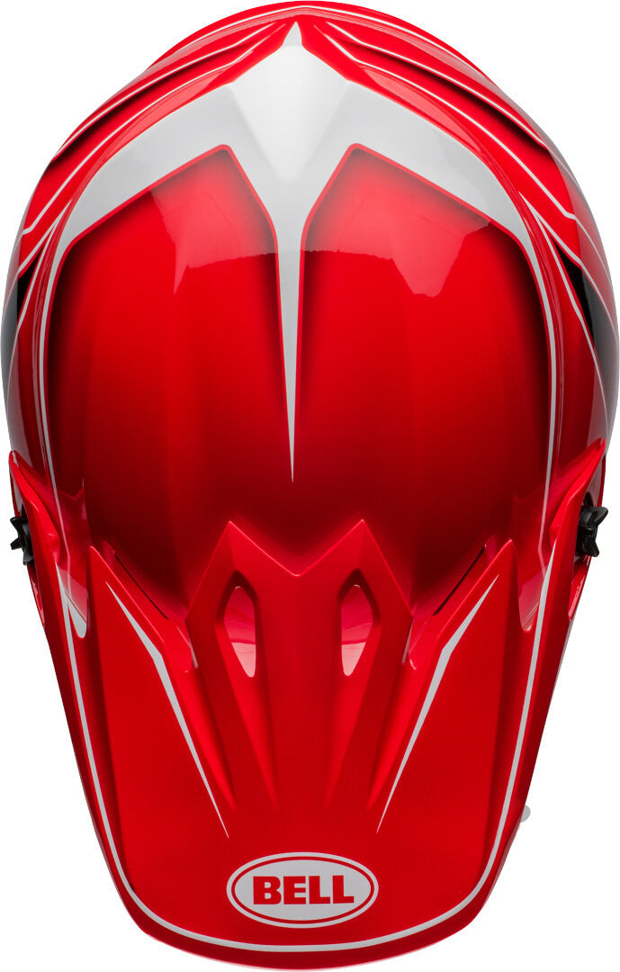 Capacete BELL MX-9 MIPS - Zone Gloss - Vermelho